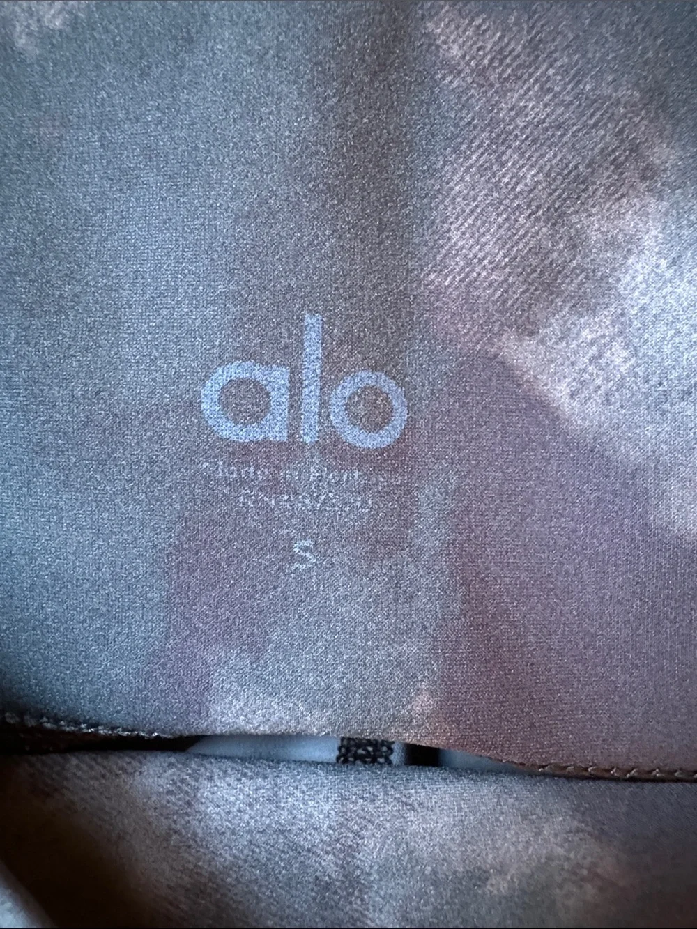Alo Kids Tie-Dye Performance Leggings - Charcoal Mix